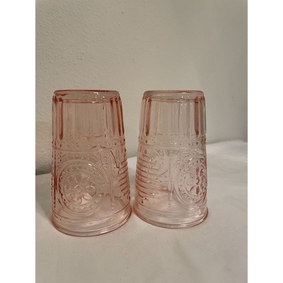 Bormioli Rocco Romantic Pink Drinking Glasses - Made in Italy - 2  pieces - Picture 2 of 4
